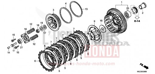 EMBRAYAGE CBR500RAD de 2013